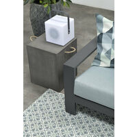Lincoln Corner Group with Footstool - Carbon Black / Mint Grey
