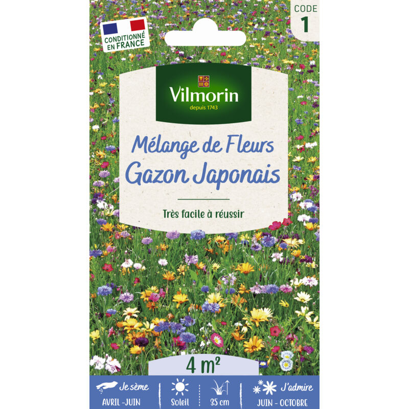 3 Boites Mélange fleurs et gazon