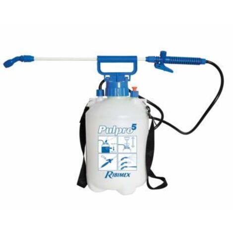 Ribiland – Pulvérisateur à main 5,8L – Pression 2,5 bars – Lance en fibre de verre – Buse réglable – Tuyau flexible 1,10m