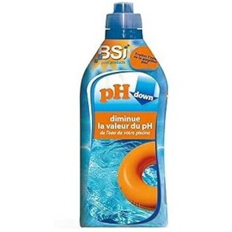 BSI pH Down Liquide pour Diminuer pH de piscine 1 L, Bleu (1/2)