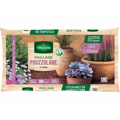 Pouzzolane 20 L : Paillage Volcanique Durable pour Jardin Sec & Massif (1/2)