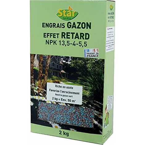 Start - Engrais gazon effet retard bleu/blanc/rouge étui avec fenêtre 2kg (1/5)