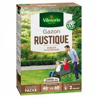 Vilmorin - Gazon Rustique, Vert, 1 kg
