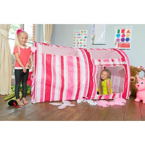 Pink Stripe Bed Tent