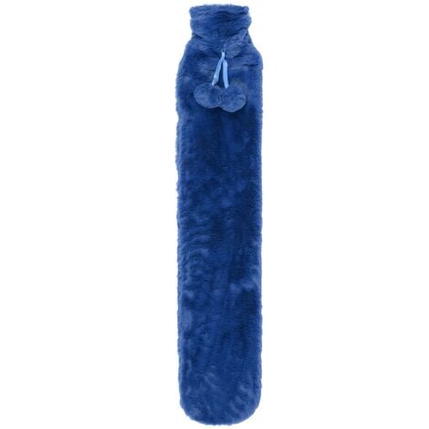 Extra Long Slim Hot Water Bottle Faux Fur Cover Thermotherapy Pain