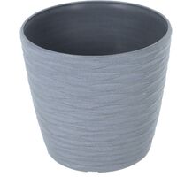 Weave Effect Plant Pot Grey 18cm