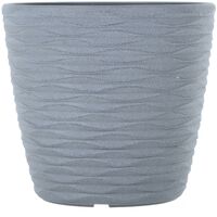 Weave Effect Plant Pot Grey 22cm