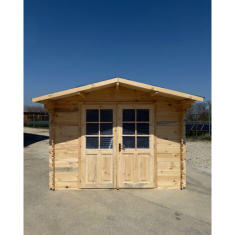 Casetta in Legno da Giardino per Esterni, Sistema Block House, Doghe Spessore 28mm – articolo BLOCK25x3/28DP - 110034