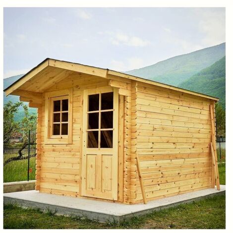 Casetta in Legno da Giardino per Esterni, Sistema Block House, Doghe Spessore 28mm – articolo BLOCK3x25/28 - 110008