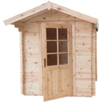 Casetta in Legno da Giardino per Esterni, Sistema Block House, Doghe Spessore 19mm – articolo BLOCK2x2/28 - 110005