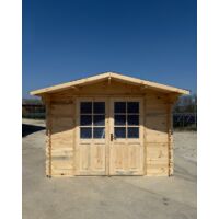 Casetta in Legno da Giardino per Esterni, Sistema Block House, Doghe Spessore 28mm – articolo BLOCK25x25/28DP - 110037