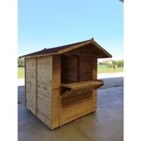 Chiosco Espositivo in Legno con pavimento, Doghe in Pino Massello Spessore 19mm – mod. CH2x2 - 100025