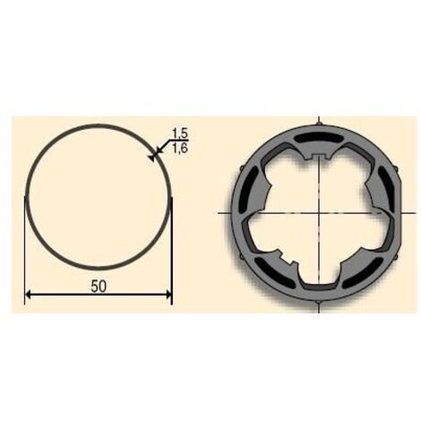 Jeu d'adaptation moteur pour LT 50 tube ø 50 clippage dur somfy