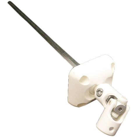 Zurfluh Feller – Sortie de caisson entrée femelle Ø12 – Sortie 6P7 – Longueur 315mm – Embase en polyamide blanc pour installation sous caisson - Lg315
