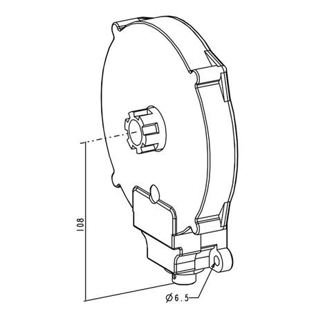 Treuil à Vis Débrayable Rapport 1/6 Sortie Crabot De 22 Mm Deprat T1004