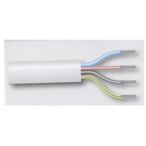 Somfy – Câble électrique 0.75mm² blanc 4 conducteurs – Rouleau de 50m – Pour installations électriques en intérieur – Norme NF C 15-100