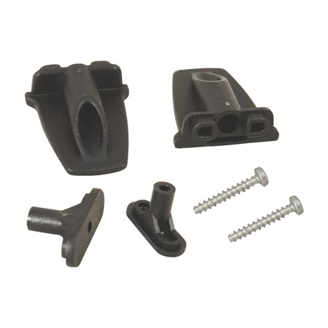 Bubendorff – Butée plate pour lame finale 45 mm noire – Support et vis inclus – Compatible lames EP8, IP90, IP140 – Matériau plastique