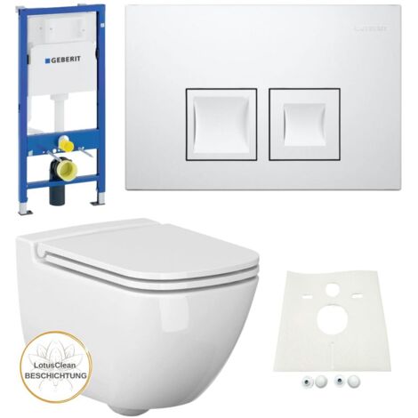 Geberit Vorwandelement Ference WC spülrandlos Komplettset Delta50