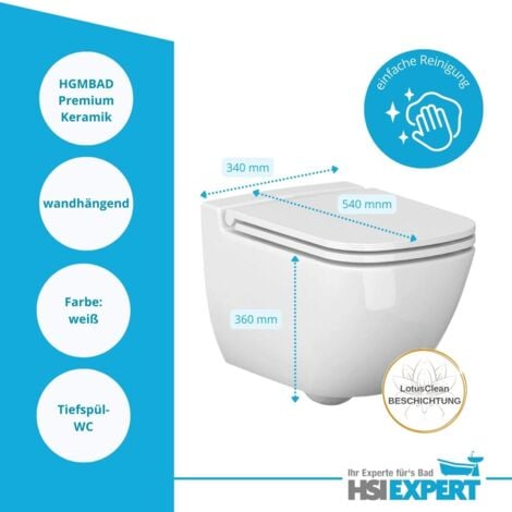 Geberit Vorwandelement Ference WC spülrandlos Komplettset Delta51