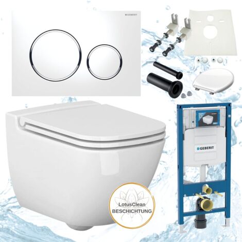 Geberit Vorwandelement Sigma Bartolo WC spülrandlos Komplettset Sigma20 weiß