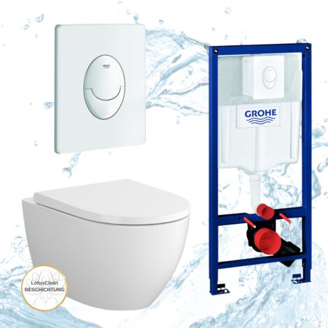 Grohe Rapid SL Vorwandelement Bartolo WC spülrandlos Komplettset Drücker weiß (1/5)