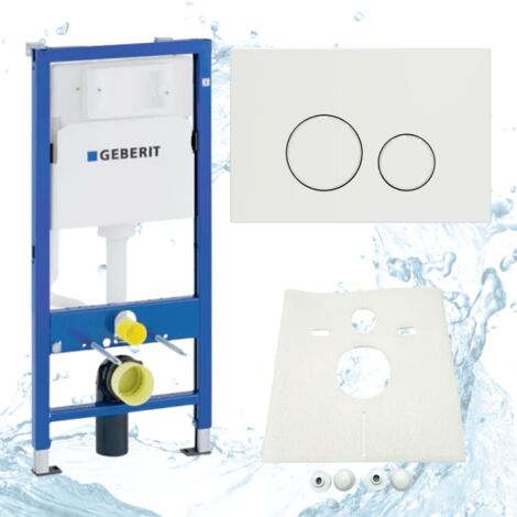 Geberit Vorwandelement WC Betätigungsplatte weiß Schallschutz Komplettset