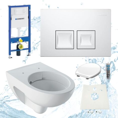 Geberit Vorwandelement Geberit Renova WC spülrandlos Komplettset Delta50