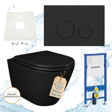 Geberit Vorwandelement NERO WC spülrandlos schwarz matt Komplettset