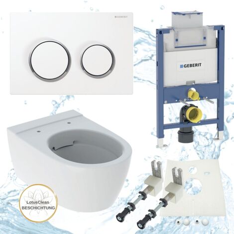 Geberit Vorwandelement Omega 82 cm Geberit Icon WC spülrandlos WC Sitz Komplettset