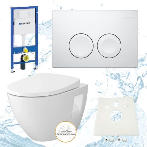 Geberit Vorwandelement Vento WC spülrandlos Komplettset Delta 25