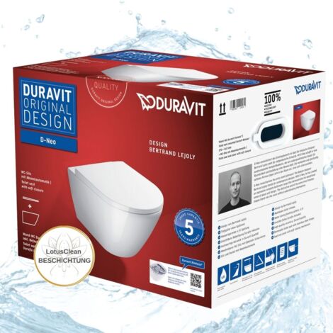 Duravit Wand WC spülrandlos WC Sitz Schallschutz Komplettset