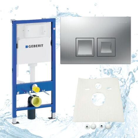Geberit Vorwandelement UP100 Delta-Serie mit Drückerplatte in chrom Delta 50