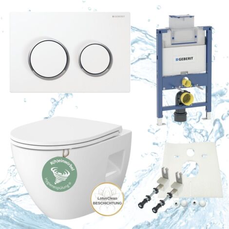 Geberit Vorwandelement Omega 82 oder 98 cm Vento WC Drückerplatte WC Sitz SoftClose Set 98 cm
