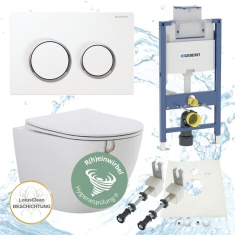 Geberit Duofix 98 cm Riva WC spürlandlos R(h)einwirbel Spülung Komplettset