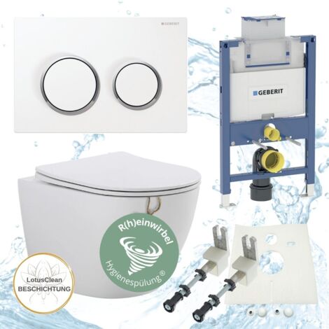 Geberit Duofix 82 cm Riva WC spürlandlos R(h)einwirbel Spülung Komplettset