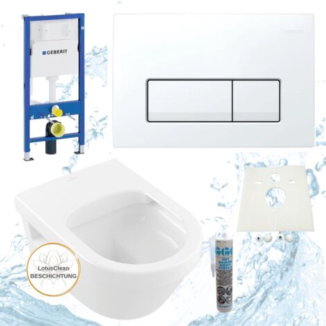 Geberit Vorwandelement Villeroy Boch Architectura WC spülrandlos Komplettset Delta50