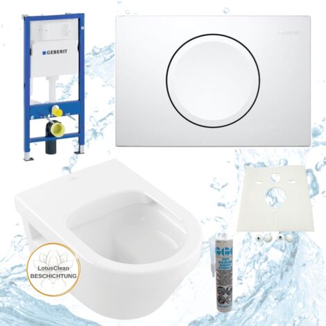Geberit Vorwandelement Villeroy Boch Architectura WC spülrandlos Komplettset Delta15