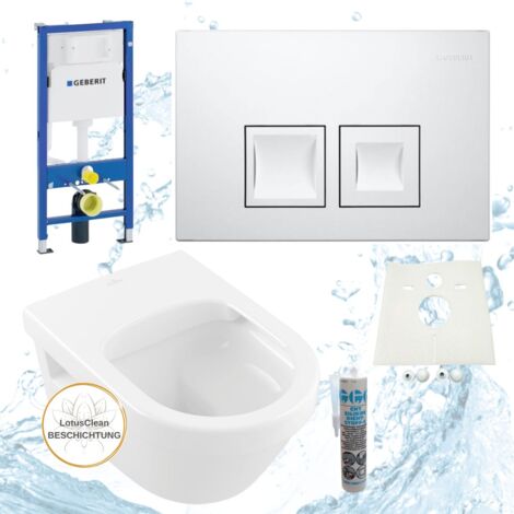 Geberit Vorwandelement Villeroy Boch Architectura WC spülrandlos Komplettset Delta35