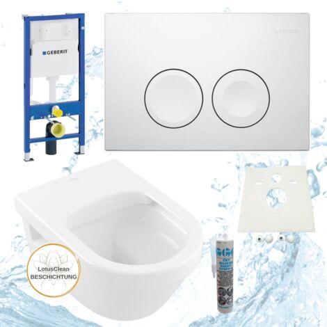 Geberit Vorwandelement Villeroy Boch Architectura WC spülrandlos Komplettset Delta25