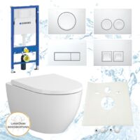 Geberit Vorwandelement Bartolo WC spülrandlos Komplettset Delta21