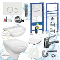 Geberit Vorwandelement WC Waschbecken 45 cm Armatur Komplettset