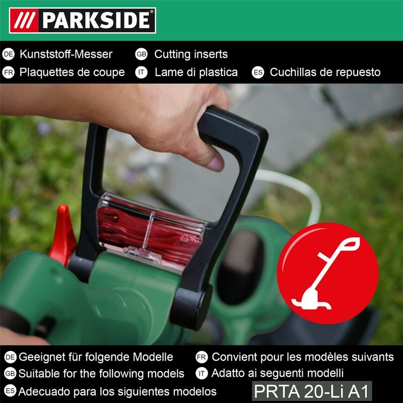 Kunststoffmesser Set (20er Pack) mit Schneidscheibe, für Parkside Akku  Rasentrimmer PRTA 20 Li A1 - LIDL IAN 311046