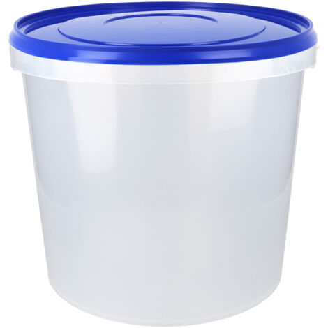 Eimer mit Deckel 10 L blau/transparent, (PP) lebensmittelecht luftdicht