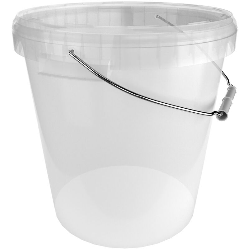 Seau en plastique Hobbock rond poignée latérale 30 litres blanc