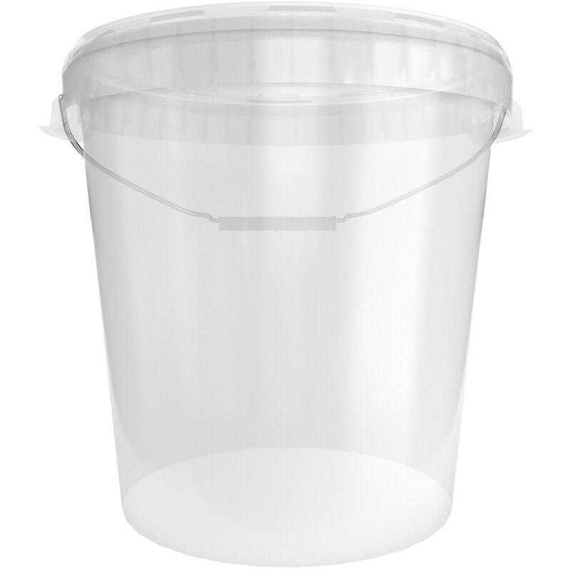 Seau en plastique Hobbock rond poignée latérale 30 litres blanc