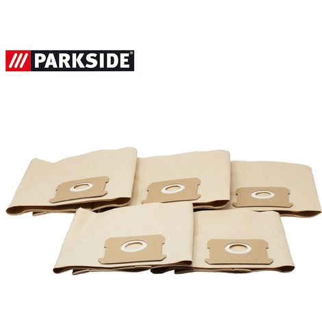 Sac filtre en papier, sac à poussière pour 5 aspirateurs, convient pour  aspirateur sec / humide Parkside PNTSA 20-Li A1 - LIDL IAN 310656