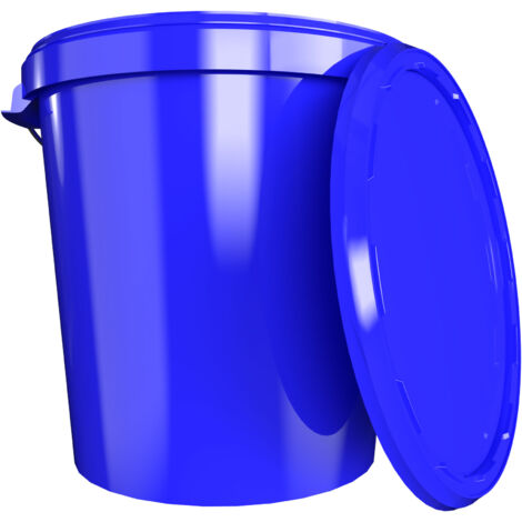 1x Seau Hobbock avec couvercle 31,5 L, qualité alimentaire bleu