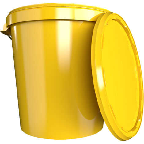 1x Seau Hobbock avec couvercle 31,5 L, qualité alimentaire jaune (1/5)