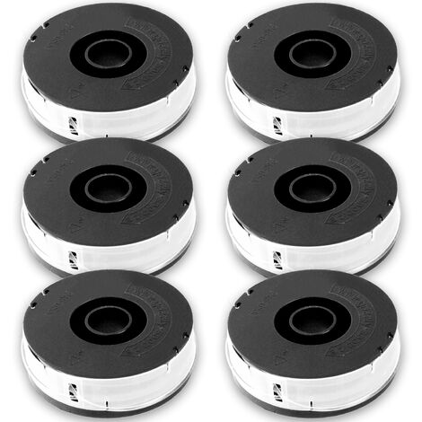 Lot de 6 bobines de rechange pour tondeuse à gazon – Coupe précise – Compatible Florabest – Pour entretien pelouse