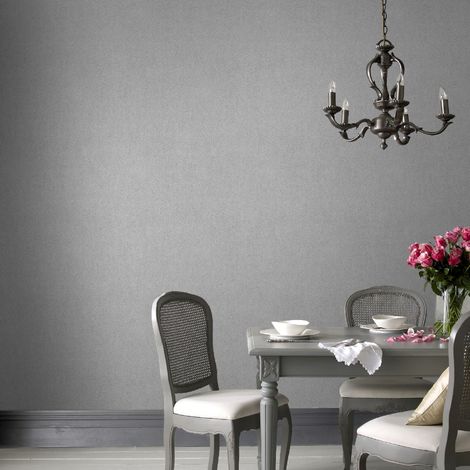 Boutique Silver Textured Plain Sequin Luxury Wallpaper